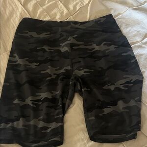 Maurices Women's Camo Bike Shorts - Black and Gray
